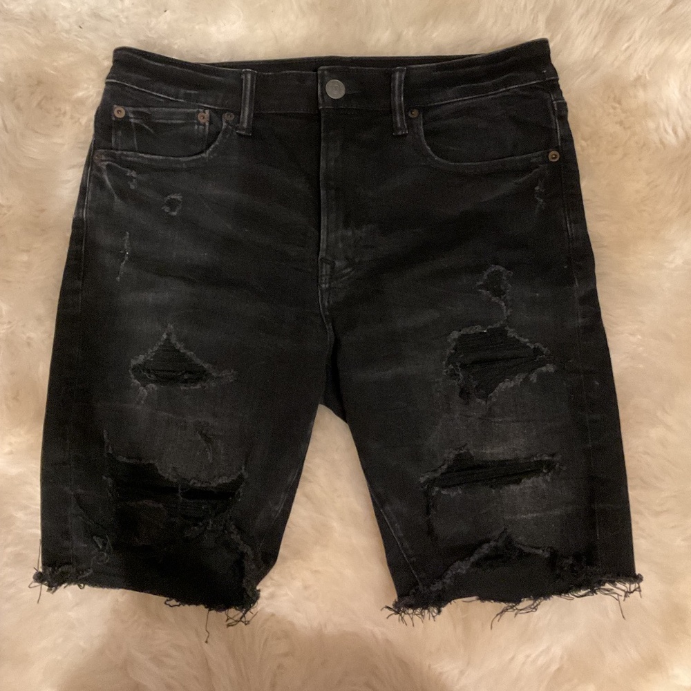 American Eagle Men’s Size 32 Black Jean Shorts